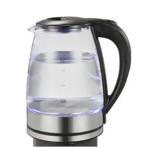 Cheap Hotel Home Kitchen, Appliances 1.8L Stainless Steel Base Washable Filter Glass Electric Kettle With Blu-ray/