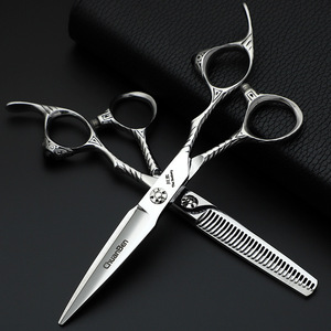 Kawamoto Hairdressing Scissors Set Stainless Steel Flat <b>Shears</b> Thinning <b>Shears</b> Ring Style Durable Styling <b>Tools</b> - Product Image 4
