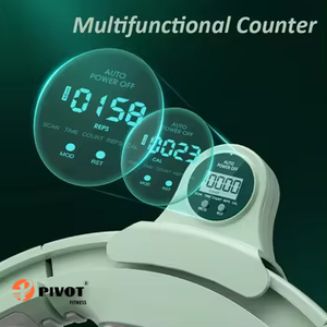 Высококачественные регулируемые Утяжеленные обручи Hoola цифровой умный круг для похудения жиросжигающий массаж - Product Image 4