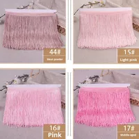 Erkoumi 10-30 CM motifs teints frange gland coloré pour robe latine vêtements de scène rideau scène Costume décoration