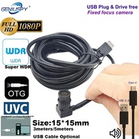 2MP panorama mata ikan 210 derajat Super WDR Mini UVC USB kamera keamanan Webcam Mic 5meter kabel USB 2meter TYPE-C dalam ruangan