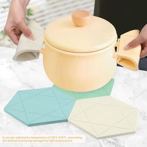 Silicone Coasters Placemat <b>Table</b> Trivet Mat Set, Heat Resistant Silicone <b>Table</b> Mats for Home Kitchen Dining <b>Table</b> <b>Protection</b> - Product Image 5