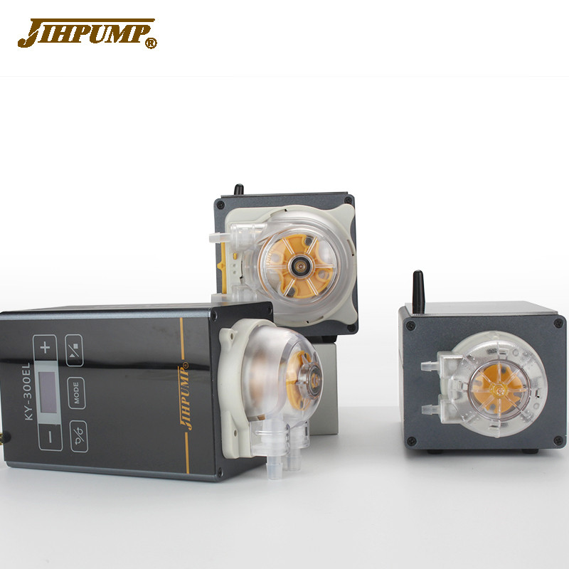 JIHPUMP เครื่องปั๊มน้ำขนาดเล็ก24V,เครื่องปั๊มจ่ายจ่ายจ่ายจ่ายของเหลวสำหรับควบคุมน้ำปั๊มรีดท่อ