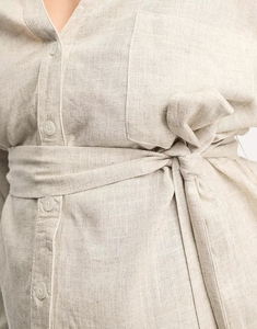 Produttori di vestiti di maternità all'ingrosso camicia di maternità a maniche lunghe con cravatta in vita - Product Image 3