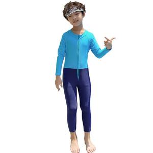 ชุดว่ายน้ำเด็กชิงเต่า แขนยาว ป้องกันแสงแดด ชุดสองชิ้น สำหรับเด็กชาย เด็กหญิง ไซส์เด็ก ขนาดกลาง ขนาดใหญ่ ชุดเข้าชุดสำหรับครอบครัว - Product Image 4