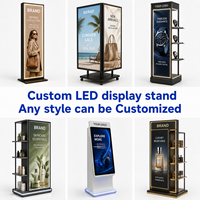 Support d'affichage LED double face pour magasin de détail, solution d'affichage vertical, vente en gros du fabricant