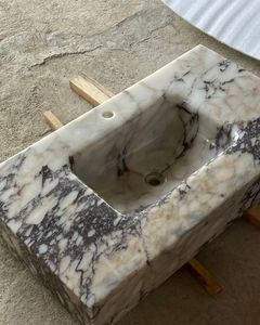 Vasque de salle de bain de luxe en marbre violet, lavabo sur pied en <span class=keywords><strong>pierre</strong></span> naturelle, lavabo en <span class=keywords><strong>pierre</strong></span> sur mesure pour hôtel, vasque violette - Product Image 6