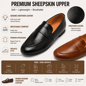<span class=keywords><strong>Mocasines</strong></span> Clásicos para <span class=keywords><strong>Mujer</strong></span>, Zapatos Casuales <span class=keywords><strong>de</strong></span> <span class=keywords><strong>Vestir</strong></span> <span class=keywords><strong>de</strong></span> Cuero <span class=keywords><strong>de</strong></span> Grano Entero, Sin Cordones - Product Image 1