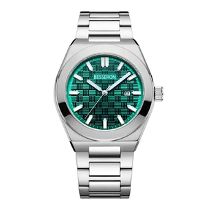 Moda cristal Mineral luminoso impermeable 316 reloj de acero inoxidable presión de aceite hombres relojes reloj mecánico de lujo - Product Image 1