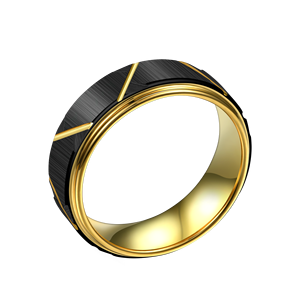 China Leverancier Mode Sieraden Sex Mannen Ring Haan Ring Mannen Vinger Wolfraam Haan Met Groef - Product Image 5