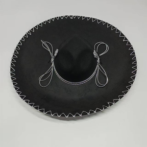 Grand chapeau mexicain personnalisé avec nœud papillon, chapeau mexicain sexy à bords argentés pour Halloween - Product Image 4