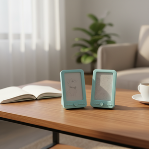 Lampe de chevet LED carrée moderne 3D GL-W130 avec interrupteur à bouton, double changement de couleur, en plastique PP, à brancher, pour chambre d'enfant - Product Image 4