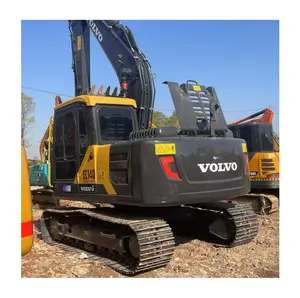 Escavadeira usada Volvo EC140 de 14 toneladas sobre esteiras hidráulica em boas condições de funcionamento para venda barata