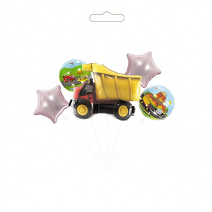 Bouquet de ballons en aluminium pour fête d'anniversaire d'enfants, ensemble de décoration camion poubelle YA38 - Product Image 1