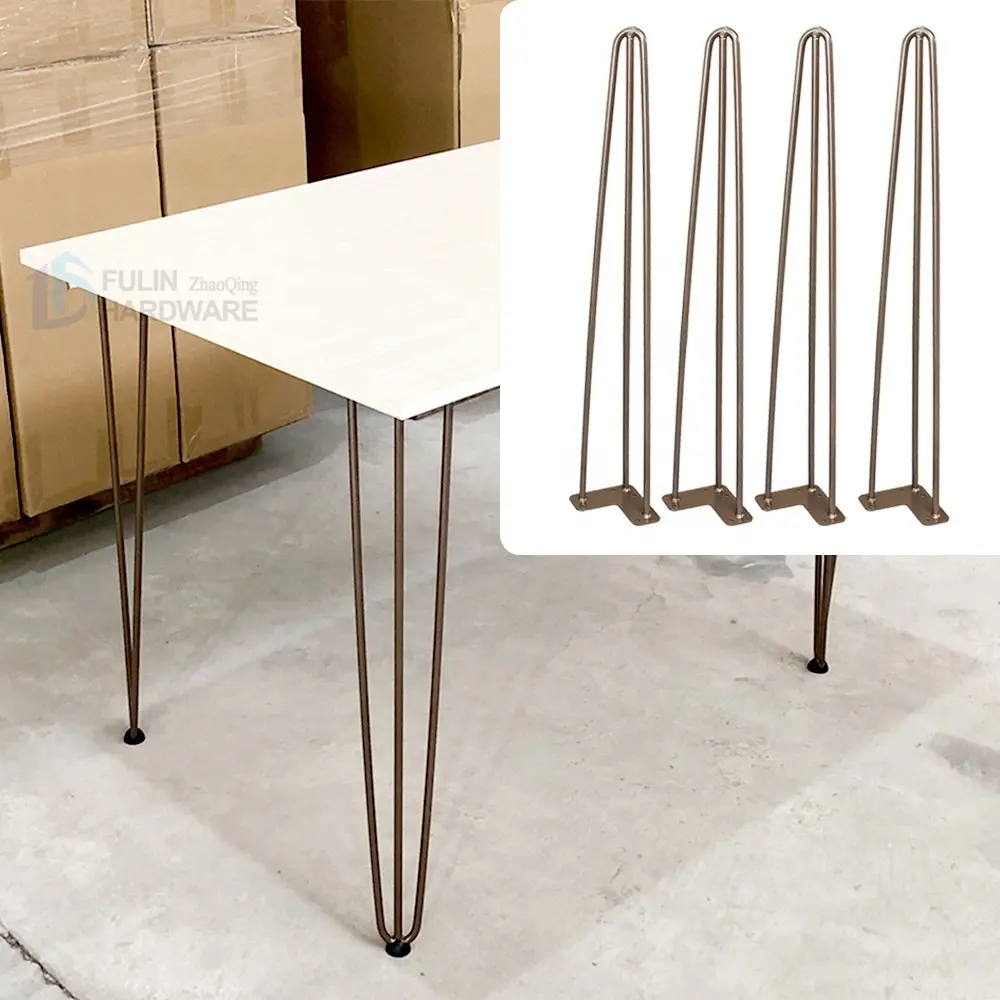 Cheap Hairpin Legs Metal Hairpin Table Legs Dining Sofa Cabinet Furniture Feet Modern Coffee Table Base Hairpin Legs