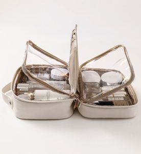 Estuche de Maquillaje de Viaje de Lujo con Asa, de Cuero PU Impermeable, Personalizable al por Mayor - Product Image 4