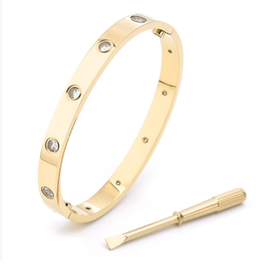 Bracelet en acier inoxydable pour femme, style classique rétro, luxe léger, avec fermoir en titane - Product Image 4