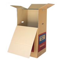 Boîte en carton ondulé personnalisée en gros pour armoire, grande boîte de rangement pour robe, boîte de déménagement, boîte en papier durable