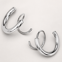 Boucles d'oreilles créoles spirales en acier inoxydable 316L plaqué or 18 carats PVD, bijoux tendance haut de gamme pour femmes, directement de l'usine, marque Kaishee