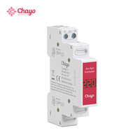 Voltmètre AC à montage sur rail DIN, monophasé/triphasé, 60-450V, affichage LED pour la surveillance des panneaux électriques Chayo