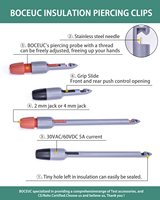 Isolation Piercing Clip Set Banana Plug Connexions Fil Multimètre Voltmètre Sonde BC BC5540206