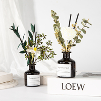 Diffuseur de parfum pour la maison, la salle de bain, le bureau, avec bâtonnets et fleurs séchées, ensemble d'huiles essentielles parfumées