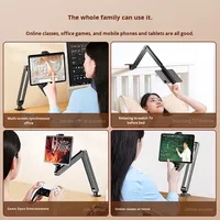 Support de tablette BONERUY pour iPad, support de bureau en alliage d'aluminium, support cantilever rotatif, support de téléphone télescopique réglable en hauteur, modèle P86