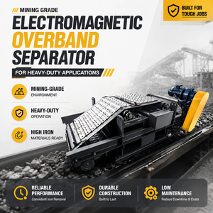 Separatore Elettromagnetico a Nastro |   Separatore Magnetico per Impieghi Gravosi con Alta Forza Magnetica per la Rimozione del Ferro in Attività Minerarie e di Riciclaggio - Product Image 1