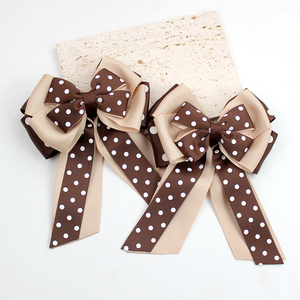 Vente en gros de nœuds à cheveux à pois pour filles, pour concours d'équitation, nœuds pour <span class=keywords><strong>queue</strong></span> de <span class=keywords><strong>cheval</strong></span>, accessoires pour concours d'équitation - Product Image 3