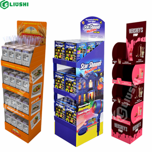 Produsen pabrik rak Display POS kardus lantai Display kertas promosi produk menara rak pajangan di Supermarket - Product Image 1