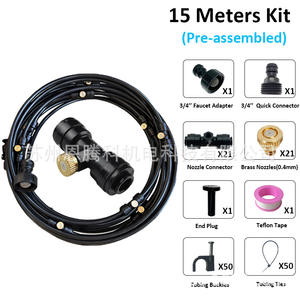 Kit de Sistema de Microaspersión de 6 Metros, Preensamblado, Negro, Tubería de 3/4 Pulgadas, Fácil Instalación, Riego de Jardín - Product Image 4