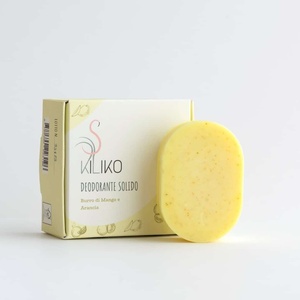 Déodorant solide Kiliko au beurre de mangue et à l'orange, sans aluminium, unisexe, pour adultes, à base de plantes - Product Image 1