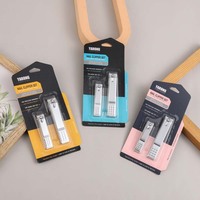 Kit de coupe-ongles en acier inoxydable, personnalisé, 2 pièces, vente en gros