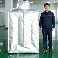Conteneur Intermédiaire Flexible (IBC) avec Doublure Barrière en Aluminium à Cloisons, Sac de Stockage Carré à Cloisons avec Doublure en Feuille Métallique