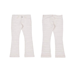 Jeans cargo pour enfants personnalisés AIPA, conçus pour les enfants de 1 à 14 ans, coupe slim skinny, effet usé, jeans écologiques - Product Image 4