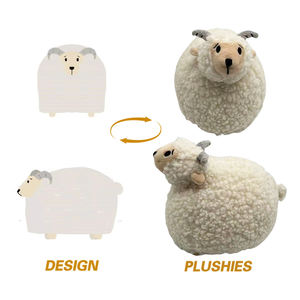 دمية قطيفة ناعمة جداً على شكل أسد وسلحفاة وحمار وسمكة مع حشو قطن PP وتقنية غسيل لتخفيف التوتر - Product Image 6