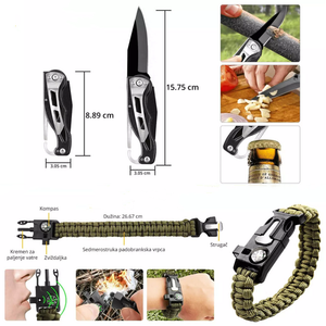 Venta al por mayor kits <span class=keywords><strong>de</strong></span> supervivencia al aire libre caja <span class=keywords><strong>de</strong></span> herramientas y botiquín <span class=keywords><strong>de</strong></span> primeros auxilios 11 en 1 SOS multi-accesorio Brújula <span class=keywords><strong>de</strong></span> supervivencia en el desierto - Product Image 3