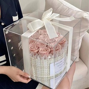 Caja de Regalo con Rosas Eternas en Forma de <span class=keywords><strong>Abrazo</strong></span> para Bodas, Cumpleaños, Graduaciones, Inauguraciones de Casa - Regalo para Novia - Product Image 6