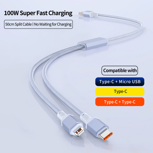Nouveau design 2 en 1 Câble de données hexagonal tressé PD100w USB A vers Type C Câble de charge rapide léger pour <span class=keywords><strong>iPhone</strong></span> 16 15 Samsung Huawei - Product Image 6
