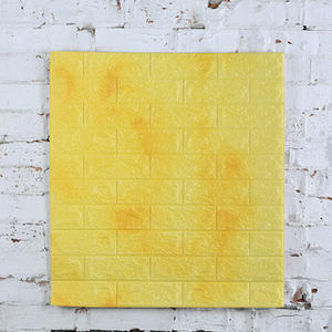 แผ่นตกแต่งภายในแบบขายส่ง แผ่นผนัง 3 มิติ โฟม PE ลายอิฐ สติ๊กเกอร์ติดผนังแบบมีกาวในตัว ขนาด 77x70 ซม. วอลเปเปอร์ศิลปะ 3 มิติ - Product Image 2