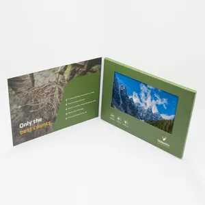 7インチ中国製液晶パンフレットビデオカードサプライヤークリエイティブデザイン液晶画面ビデオパンフレットカード用