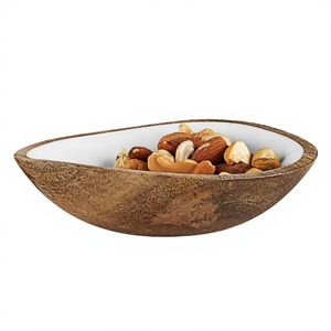 Tazón de Madera Ecológico Hecho a Mano con Interior Blanco, Apto para Lavavajillas y Duradero, Diseño Clásico para Servir Comida en Fiestas - Product Image 6