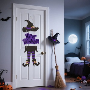 <span class=keywords><strong>Feliz</strong></span> Halloween: Casa de Dulces Colgante y Decoración para Casa Embrujada o Letrero de Puerta de Dulces, Guirnaldas de Halloween - Product Image 2