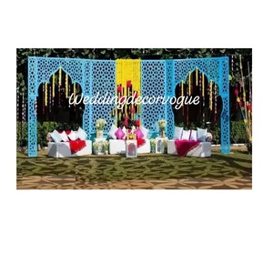 ฉากหลังเวทีแต่งงานยืนออกแบบผนังเทียนที่ทันสมัยเหมาะสำหรับการตกแต่งงานหมั้นและการถ่ายภาพ - Product Image 3