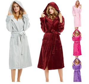 Abito da <span class=keywords><strong>uomo</strong></span> stile di vendita caldo autunno inverno a maniche lunghe accappatoio con cappuccio <span class=keywords><strong>pigiama</strong></span> da donna - Product Image 1