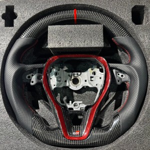 Volante de Fibra de Carbono Forjado Rojo Personalizado Hecho a Mano para <span class=keywords><strong>Toyota</strong></span> Camry L <span class=keywords><strong>LE</strong></span> XLE SE XSE TRD Avalon de Octava Generación - Product Image 5