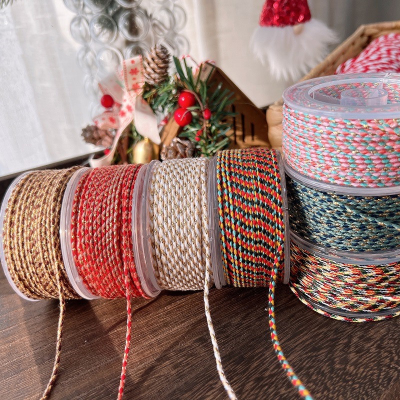 CSFY 2023 Christmas Ribbon for Packing Box Cake Flowers Dress Clothes Hemp Packaging Rope Gift Ribbon Other Party Decorations