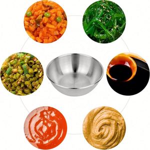 Custom Logo Eco-Friendly Stainless Steel <b>Sauce</b> Dishes & Ramekin Bowls-Reusable Stackable Party Appetizer Bowls - Product Image 6
