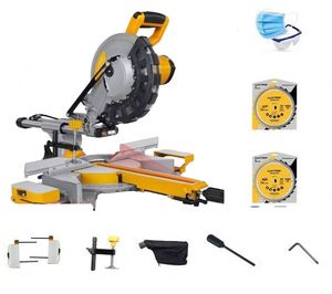 Sierra de panel eléctrica de 2400W y 10 pulgadas para cortar madera, herramienta de corte a inglete para puertas y ventanas en carpintería - Product Image 4
