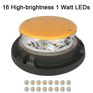 16W LED Beacon Cảnh Báo Đèn Đèn với IP69K không thấm nước và nitơ điền cấu hình thấp nhấp nháy xoay ánh sáng với nam châm - Product Image 4